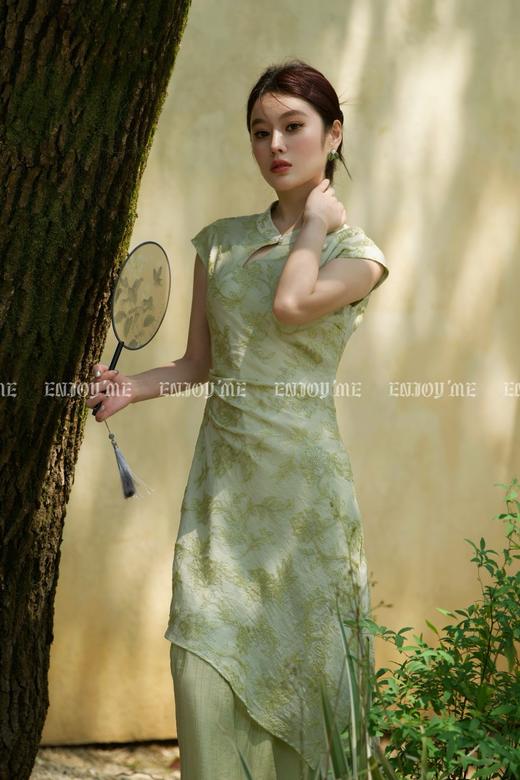 【门店同款】ENJOY夏季云敛-春光推盏竹影刺绣裙 162201551 商品图3