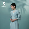吉祥衣家中国风新中式气质高雅修身小香风女装驿桥春雨时连衣裙 商品缩略图3