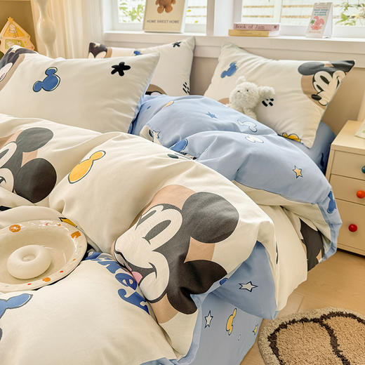自然醒迪士尼正版授权全棉印花四件套小熊维尼纯棉床上四件套卡通儿童被套床单人宿舍三件套NH176178 商品图8