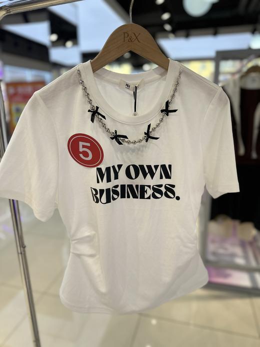 P&X设计师 针织短款T恤824202516 白色 商品图0