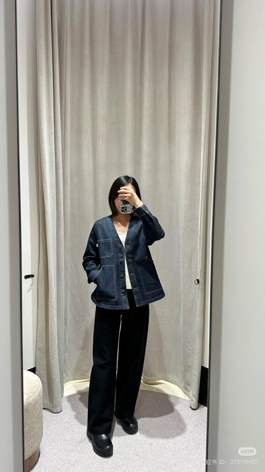 331-1 独家圆正 贾玲同款 小禾25升级版 进口土壤牛仔系列 棉弹牛仔外套 小直筒牛仔裤 商品图6