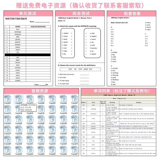 原版 1000 2000 4000词 Essential English Words 小学英语常见词英语单词词典剑桥KET/PET雅思核心词汇大全 商品图3