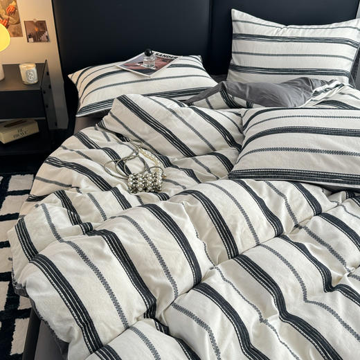 自然醒A类40支全棉提花四件套纯棉100简川星辰男孩被套宿舍床单三件套床品床笠JY 商品图9