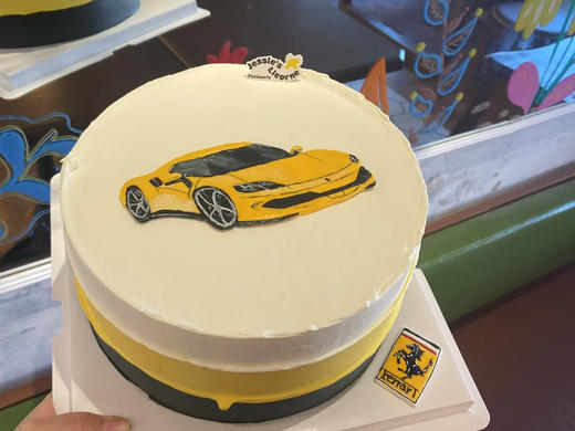 手绘跑车法拉利蛋糕 商品图0