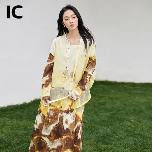 *IC水墨风气质新中式衬衫新款中国风通勤休闲高级感长袖上衣女 商品图3