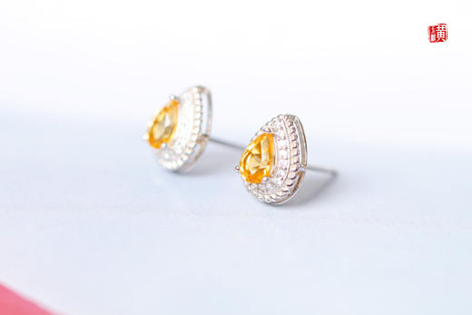 【嫣然】黄水晶耳钉 商品图1