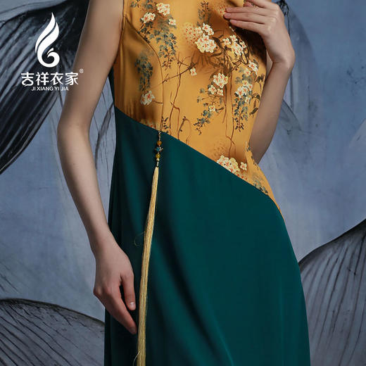 吉祥衣家新中式国风新款高端显瘦修身女装旗袍香芬弥馥连衣裙 商品图4