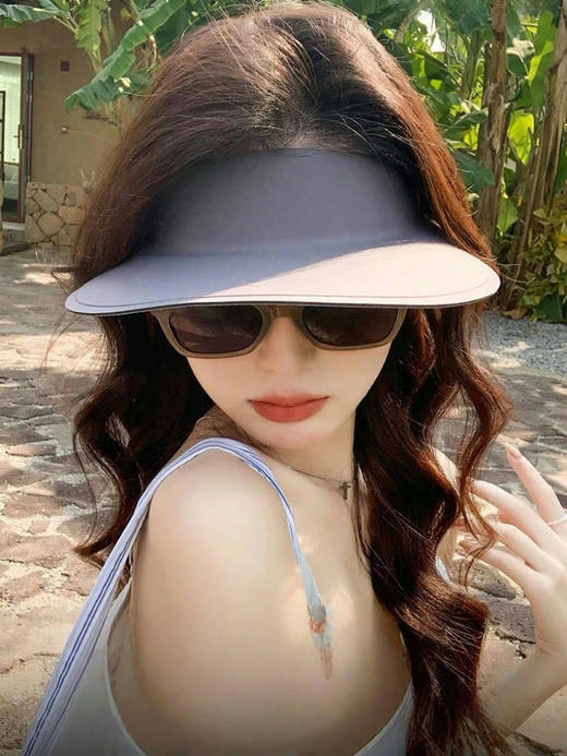 炫彩雯丝全面轻量化防晒二合一  全新升级  全脸防晒【黑胶帽+口罩/面罩一体防晒脸基尼】 商品图3