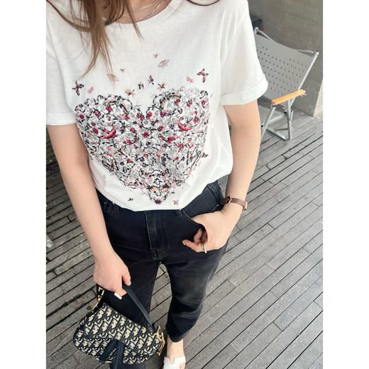 Di*r 25 春夏 T 恤|满满手工刺绣 商品图5