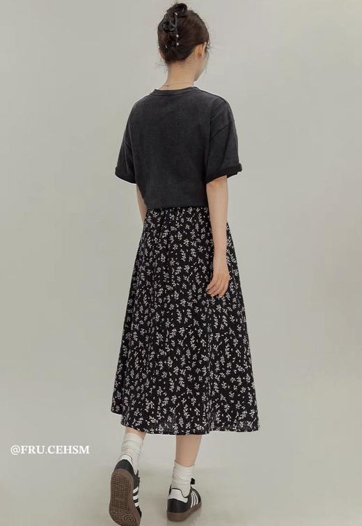 氛围感绝美松紧腰碎花半身裙 商品图8