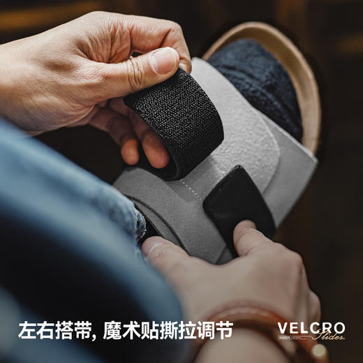 马登穆勒鞋男2025夏季新款软木一字休闲外穿凉拖鞋魔术贴 商品图3