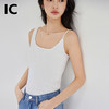 IC白色休闲不规则肩带针织背心内搭打底衫女新款夏季女款上衣 商品缩略图3