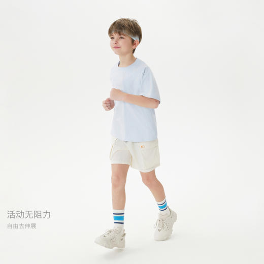 【速干防晒】马克珍妮男童时尚运动短袖T恤2025年夏装新款550562 商品图2