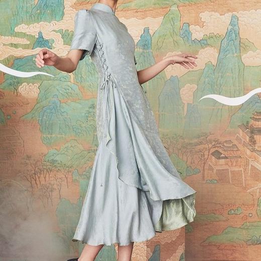 吉祥衣家中国风新中式复古女装2025新款春夏款女装余音袅袅连衣裙 商品图1