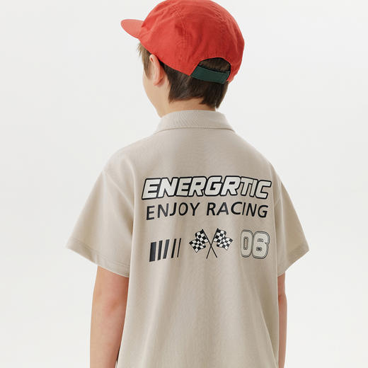 【凉感快干】马克珍妮男童机车运动polo衫短袖T恤夏装新款550559 商品图2