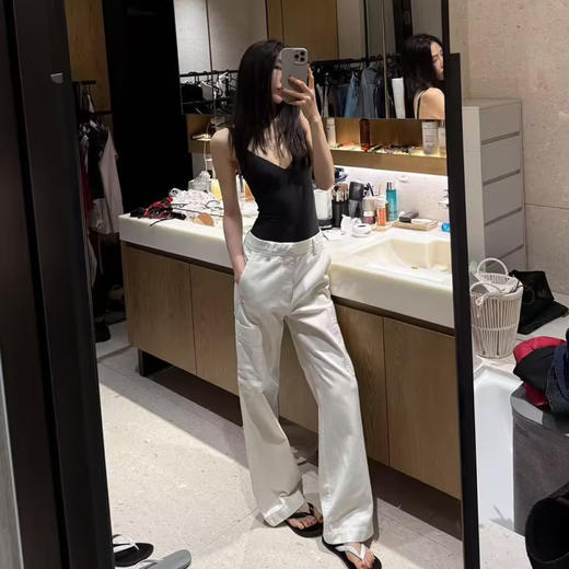 ROMI STUDIO“简约优雅”100棉高支纱水洗雾感工装牛仔裤RWCSX82289 商品图1