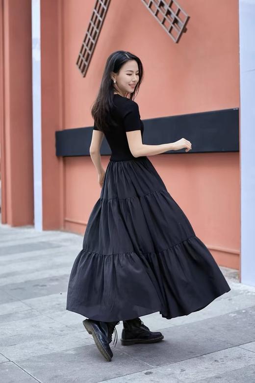 【高品质私服】【MC针织拼接中低腰塔裙连衣裙】合身自如 稳定有型 舒适延展/包容女性身躯G1204-CC【无标出货 介意慎拍】 商品图4