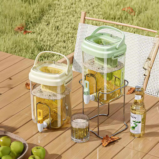 高颜值夏天冰桶冷水壶 大容量冰箱水果茶冷泡壶带滤网水龙头饮料桶【超值特卖AL】 商品图1