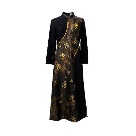 吉祥衣家2025新款春夏秋新国风新中式日月忽其不淹兮女装连衣裙 商品图4