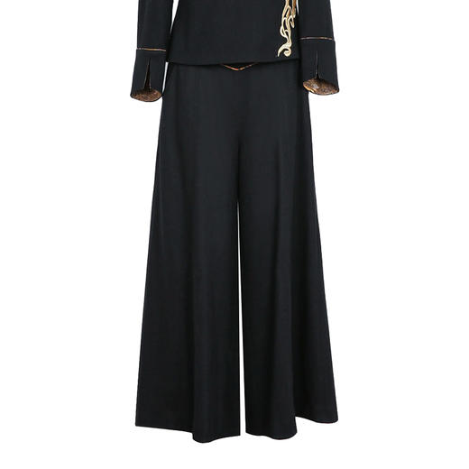 吉祥衣家新中式国风春夏新款高端气质显瘦修身女装云飞扬下衣裤子 商品图3