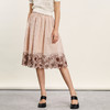 谜底优雅半身裙2024夏季新款文艺风格子刺绣宽松中长裙242MB0651 商品缩略图0