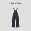 ROMI STUDIO“美式复古”棉质斜纹高士线YKK拉链背带牛仔裤431NS172 商品缩略图0