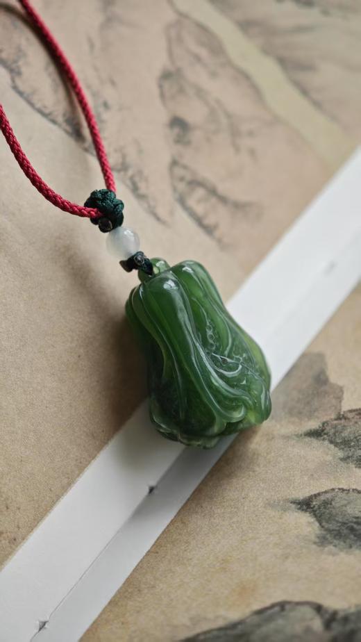 至味清欢·和田玉白菜吊坠【嘉石313】 商品图7