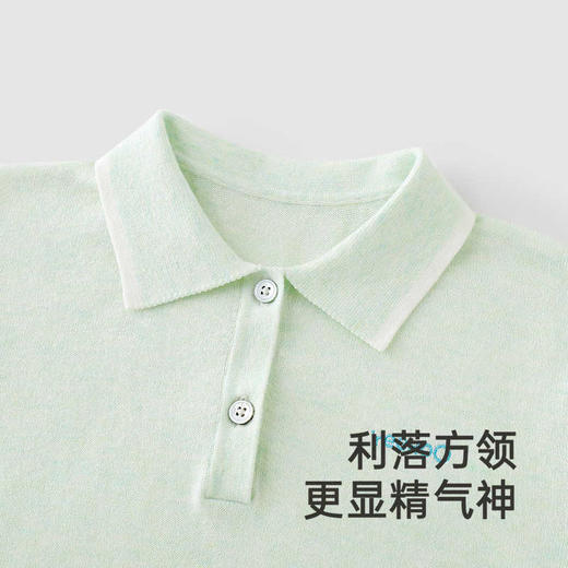 英氏男童短袖T恤夏季透气纯棉POLO衫25新款YRTCJ2R081A 商品图2
