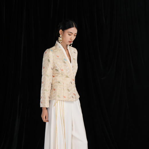 吉祥衣家国潮老云锦提花中式轻奢小香风百搭女装高驰邈邈上衣外套 商品图4