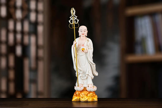 19寸站立地藏菩萨陶瓷摆件 商品图2