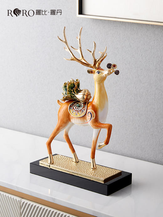 【彼达思】罗比罗丹珐琅彩一路发财摆件 商品图1