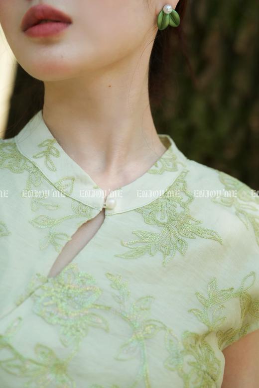 【门店同款】ENJOY夏季云敛-春光推盏竹影刺绣裙 162201551 商品图5