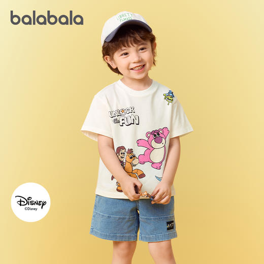 【迪士尼IP】巴拉巴拉童装宝宝t恤儿童短袖上衣纯棉2025新款夏装 商品图0