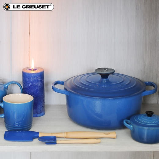 法国进口（Le Creuset）酷彩铸铁锅圆形20cm2.4L天蓝色 商品图1