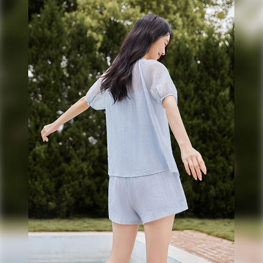 *IC 休闲气质宽松短袖对襟流苏短裤套装女新款夏季度假套装 商品图4
