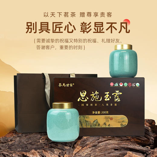 【2025新茶】茶马世家恩施玉露明前特级头采蒸青绿茶天青宋韵礼盒 商品图4
