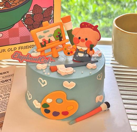 【优品系列】--【天才小画家】送男孩、女孩生日蛋糕 商品图0