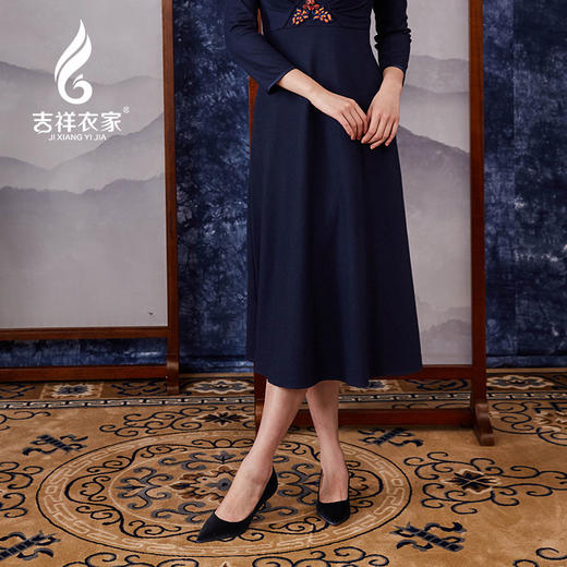 吉祥衣家新中式国风复古春季新款高端显瘦修身女装吉祥如意连衣裙 商品图4