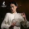 吉祥衣家新中式国风春秋新款白色高端气质修身女装月照花林连衣裙 商品缩略图1