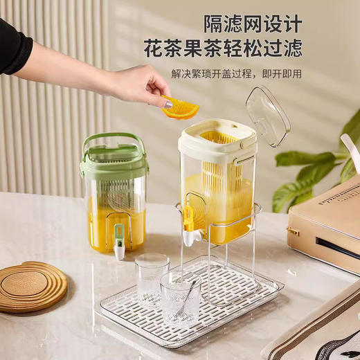 高颜值夏天冰桶冷水壶 大容量冰箱水果茶冷泡壶带滤网水龙头饮料桶【超值特卖AL】 商品图2