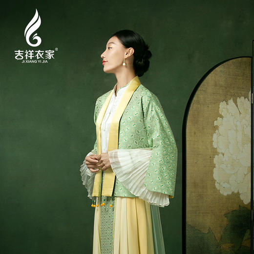 吉祥衣家中国风女装2025春秋新款高端气质上衣芳心尘外洁外套 商品图3