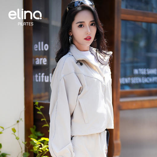 一恋•普拉提 2025春季新款薄款连帽外套反光拉链户外骑行短款防晒衣EML0188 商品图8