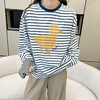 【断码 清仓 凑单】乌丫 25春季新款 可爱小黄鸭印花海魂条纹T恤 商品缩略图13