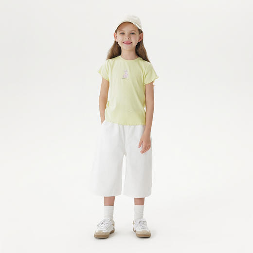 【亲肤软弹】马克珍妮女童清新夏日短袖T恤2025年夏装新款550706 商品图2