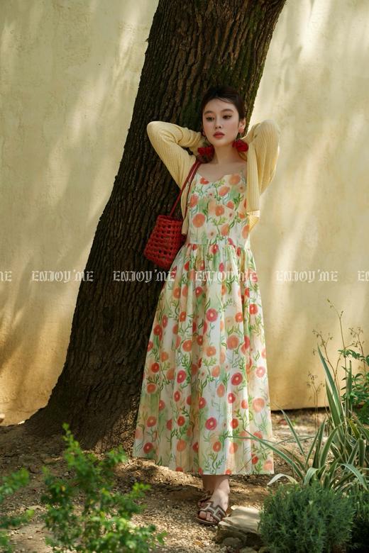 【门店同款】ENJOY夏季“悠然之境”碎花写意吊带连衣裙 162260358 商品图0