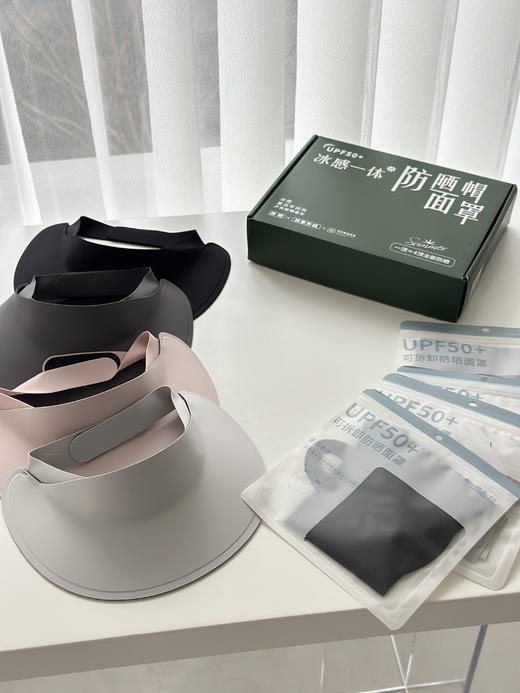 炫彩雯丝全面轻量化防晒二合一  全新升级  全脸防晒【黑胶帽+口罩/面罩一体防晒脸基尼】 商品图5