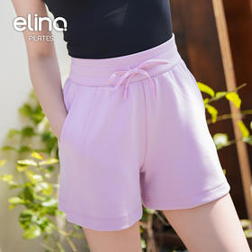 一恋•普拉提 2025春季新款宽松简约瑜伽短裤空气层抽绳运动短裤EAD52025