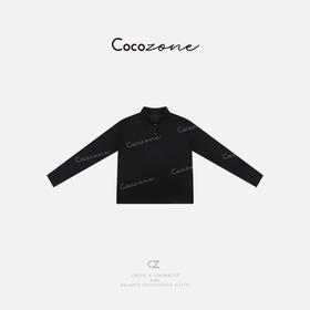 COCO ZONE 刘一一2025新款字母微标贴饰休闲长袖T恤ACD1A0215