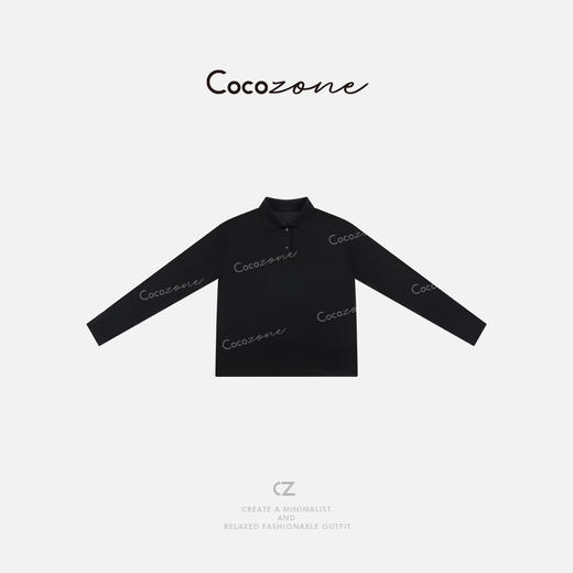COCO ZONE 刘一一2025新款字母微标贴饰休闲长袖T恤ACD1A0215 商品图0