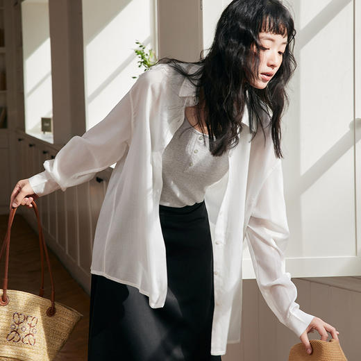 壳木天丝亚麻衬衫|轻薄透气，舒适百搭，两款可选 商品图4